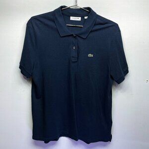 WOMEN'S LACOSTE CLASSIC FIT POLO SHIRT - BLUE - UK SIZE 48 - US SIZE 16